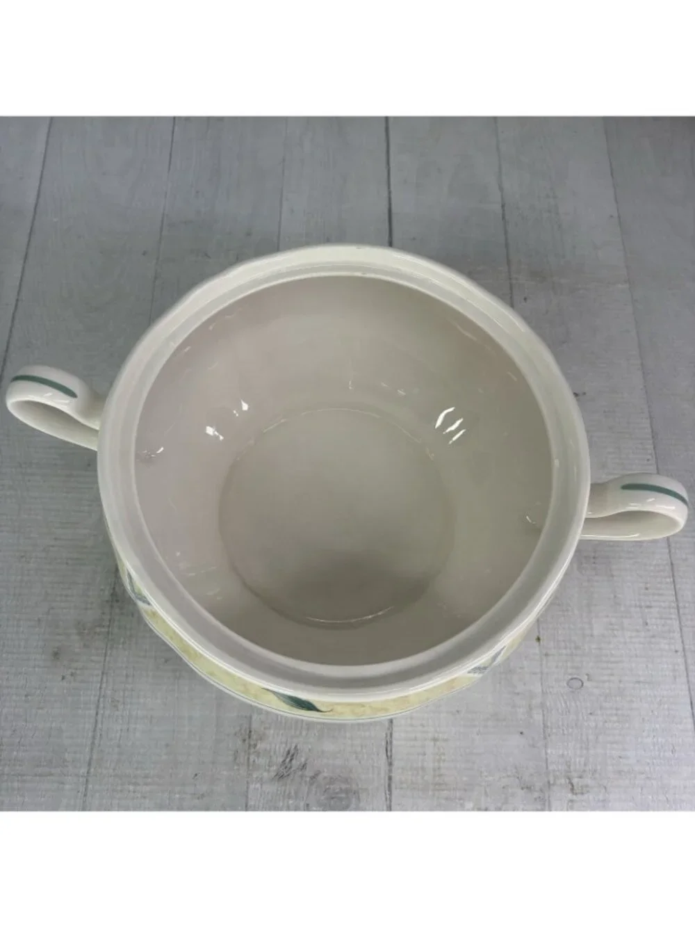 Noritake Homecraft ORCHARD SPRING Fruit Green Ireland Handle Cover Serving Bowl